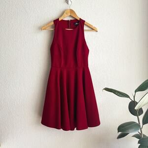 Lulu's Women Mini Fit & Flare Dress XS Sleeveless Holiday Skater Minimalist